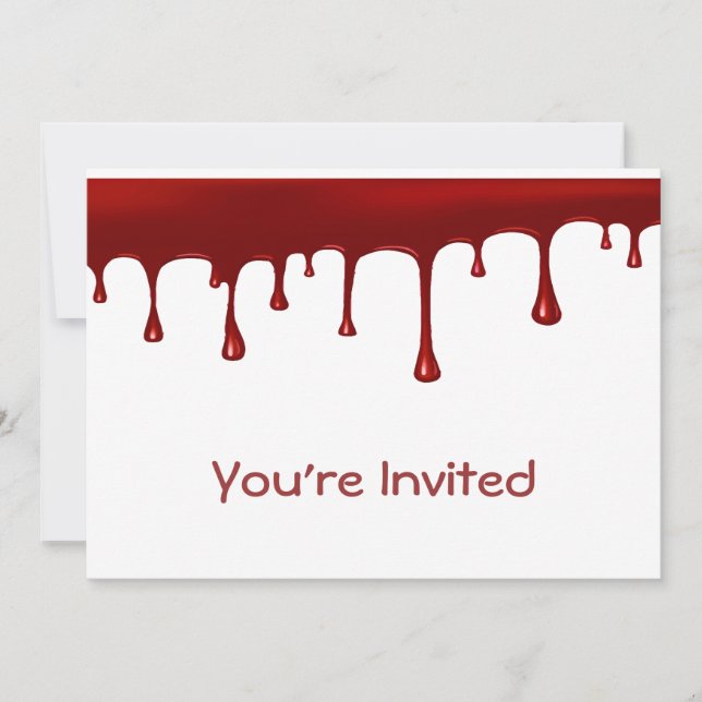 Blood Drip Set Invitation (Front)