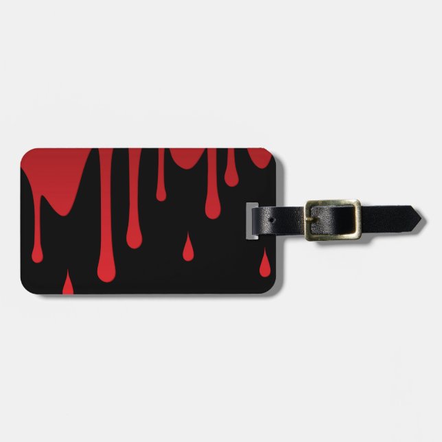 Blood dripping luggage tag (Front Horizontal)
