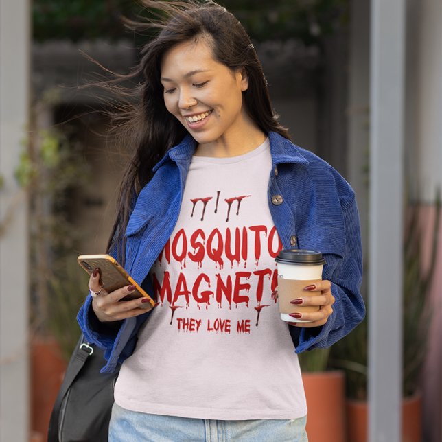 Blood Dripping Mosquito Magnet They Love Me Womens T-Shirt (Blood Dripping Mosquito Magnet They Love Me Women's T-Shirt)
