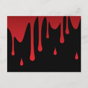 Blood dripping postcard