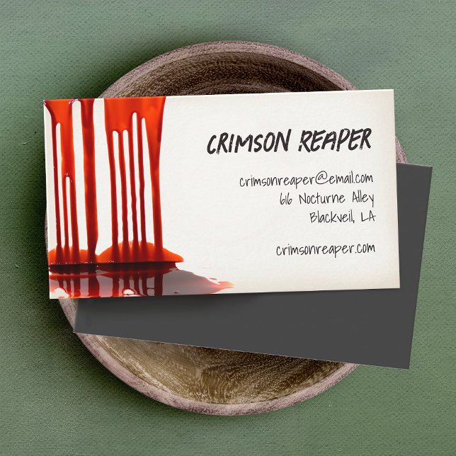 Blood Drips Horror Business Card (Creator Uploaded)