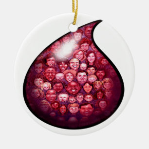 Blood Drop Ceramic Tree Decoration