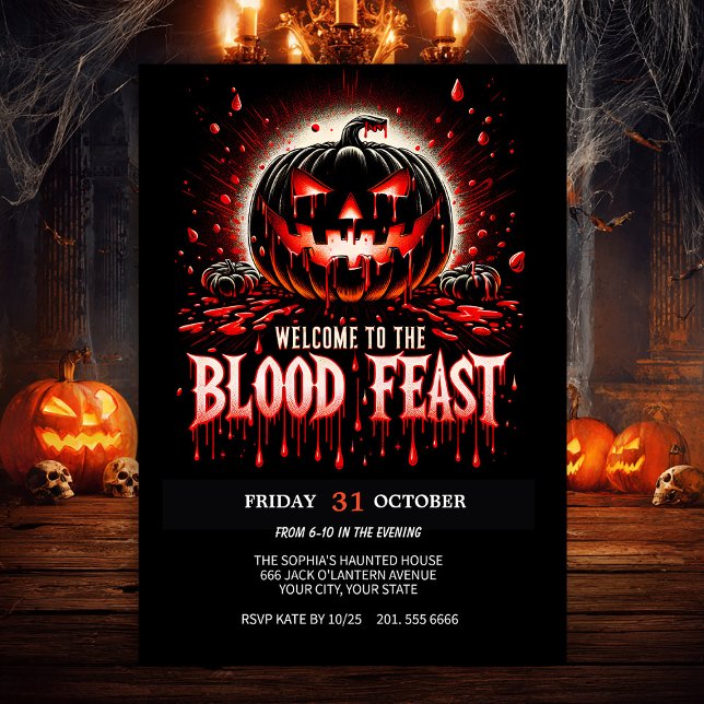 Blood Feast Halloween Invitation (Creator Uploaded)