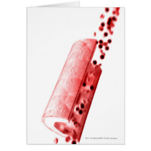 Blood flowing through an artery
