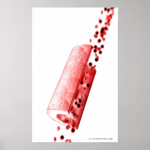 Blood flowing through an artery poster