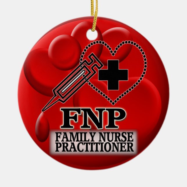BLOOD FNP  ORNAMENT - FAMILY NURSE PRACTITIONER (Front)