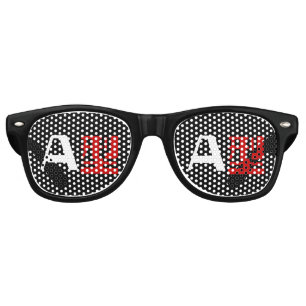 Blood Group A Japanese Kanji Retro Sunglasses