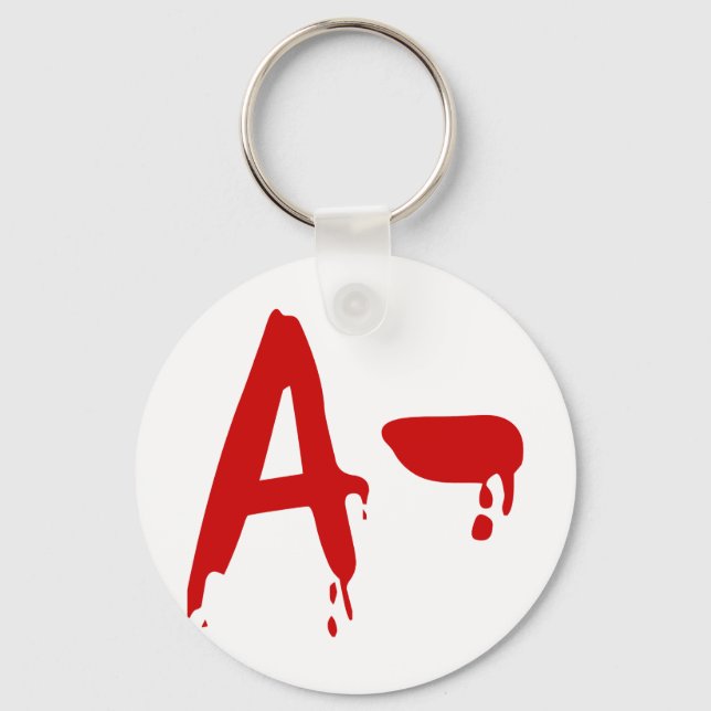 Blood Group A- Negative #Horror Hospital Key Ring (Front)