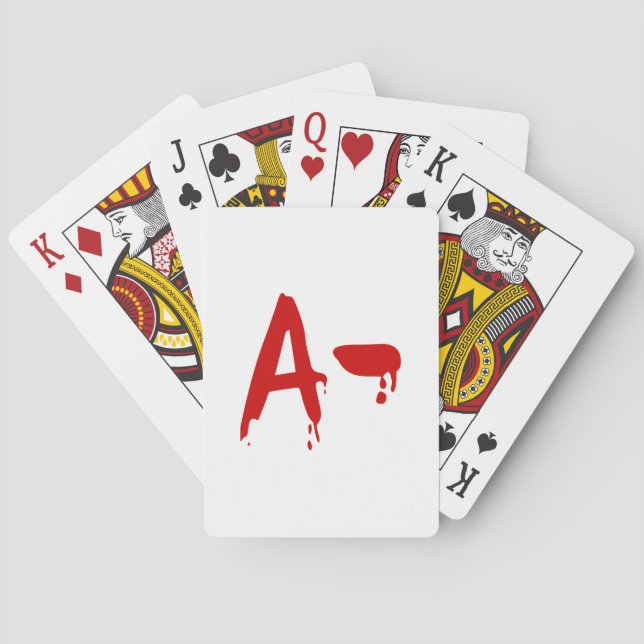 Blood Group A- Negative #Horror Hospital Playing Cards (Back)