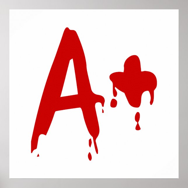 Blood Group A+ Positive #Horror Hospital Poster (Front)