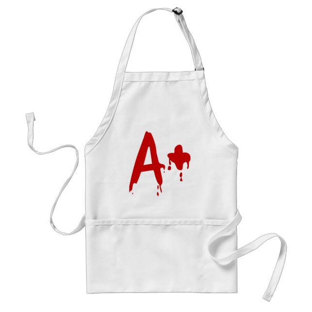 Blood Group A+ Positive #Horror Hospital Standard Apron (Front)