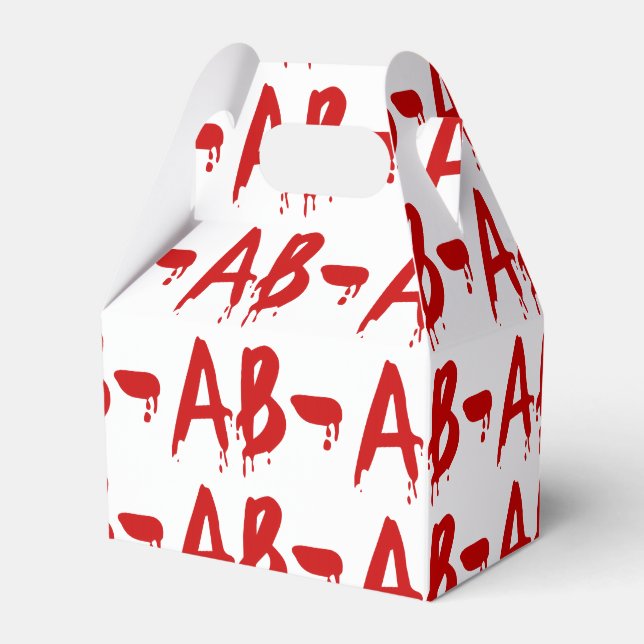 Blood Group AB- Negative #Horror Hospital Favour Box (Front Side)