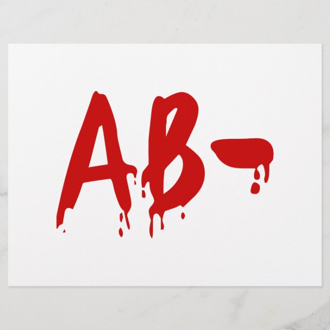 Blood Group AB- Negative #Horror Hospital Flyer (Front)