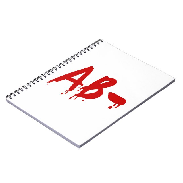 Blood Group AB- Negative #Horror Hospital Notebook (Left Side)