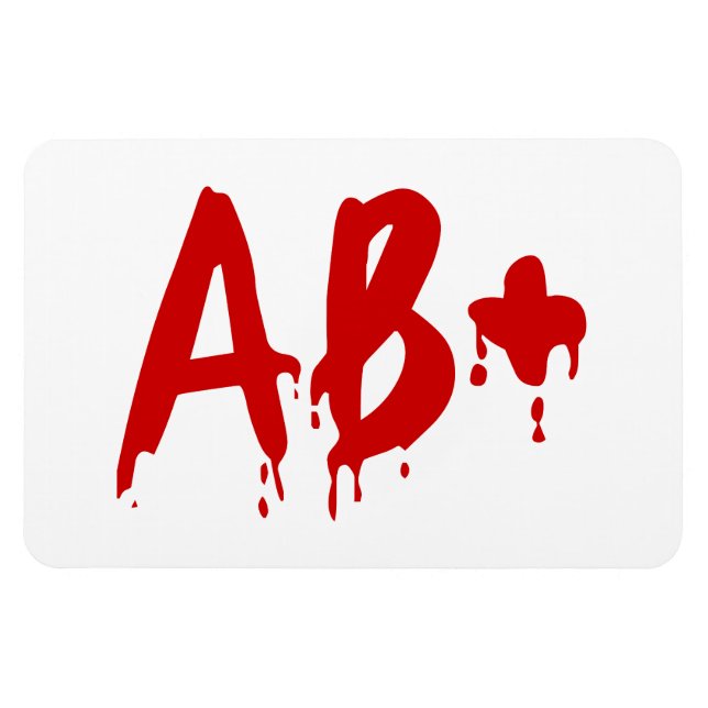 Blood Group AB+ Positive #Horror Hospital Magnet (Horizontal)