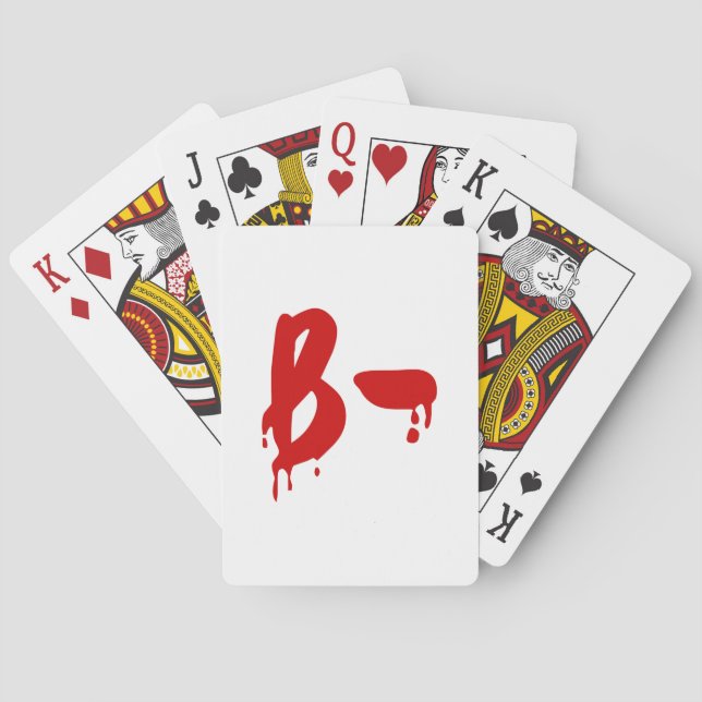 Blood Group B- Negative #Horror Hospital Playing Cards (Back)