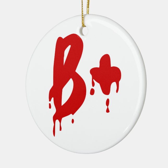 Blood Group B+ Positive #Horror Hospital Ceramic Tree Decoration (Left)