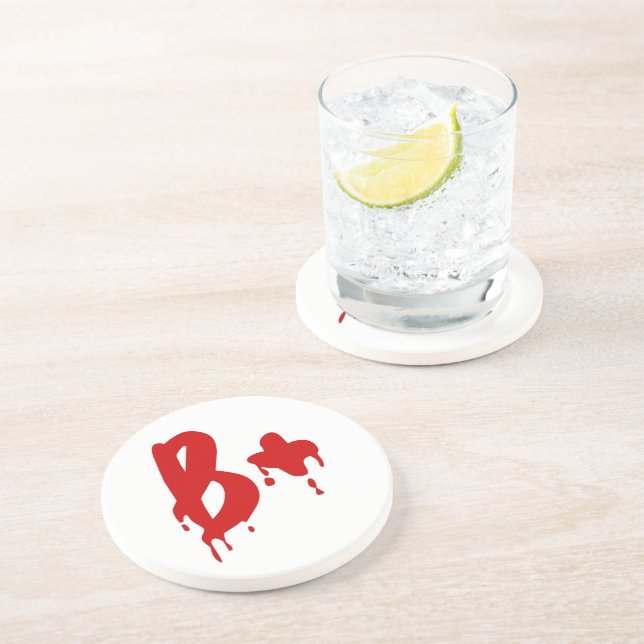 Blood Group B+ Positive #Horror Hospital Coaster (Side)