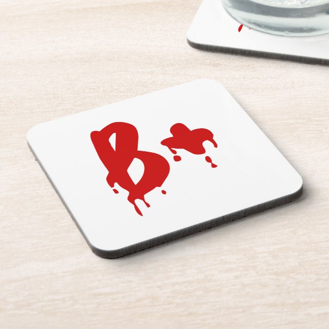 Blood Group B+ Positive #Horror Hospital Coaster (Left Side)