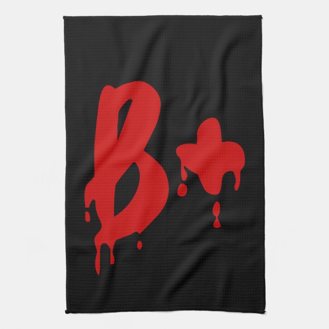 Blood Group B+ Positive #Horror Hospital Tea Towel (Vertical)