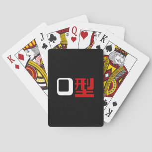 Blood Group O Japanese Kanji Playing Cards