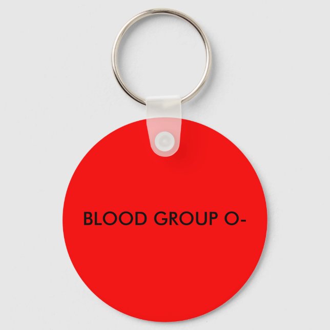BLOOD GROUP O- KEY RING (Front)