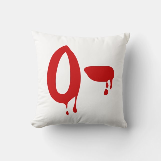 Blood Group O- Negative #Horror Hospital Cushion (Front)
