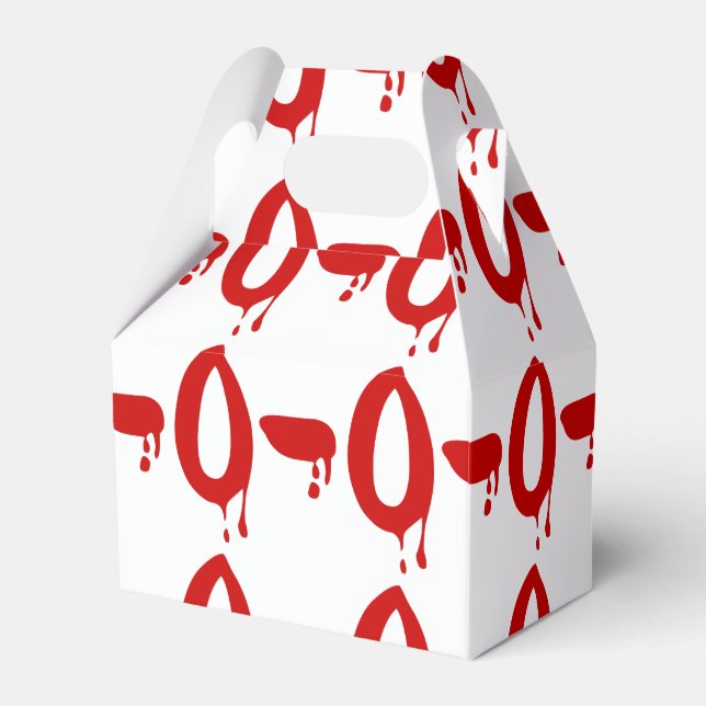 Blood Group O- Negative #Horror Hospital Favour Box (Front Side)