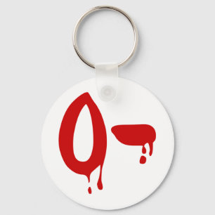 Blood Group O- Negative #Horror Hospital Key Ring