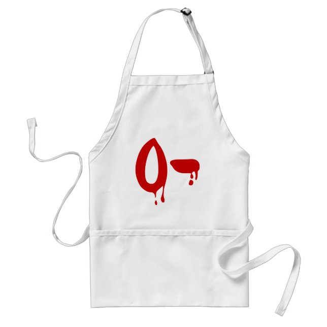 Blood Group O- Negative #Horror Hospital Standard Apron (Front)