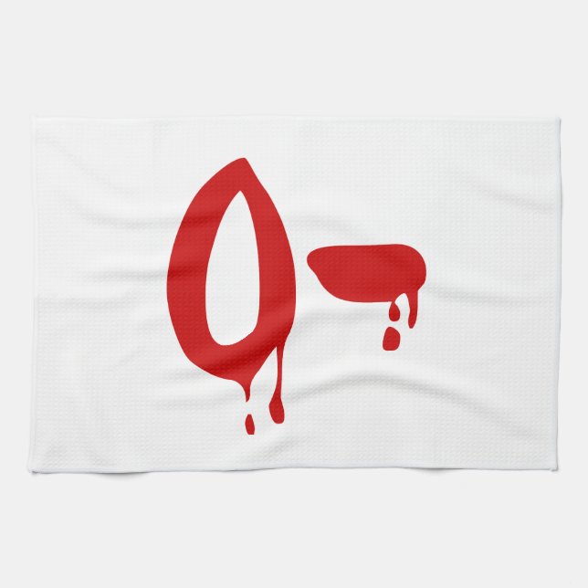 Blood Group O- Negative #Horror Hospital Tea Towel (Horizontal)