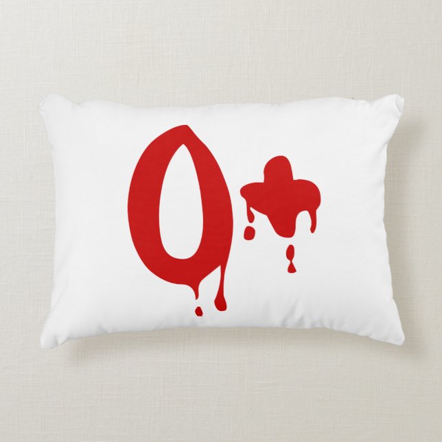 Blood Group O+ Positive #Horror Hospital Decorative Cushion (Front)
