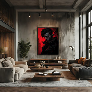 Blood Hunter Dark Portrait Canvas Print