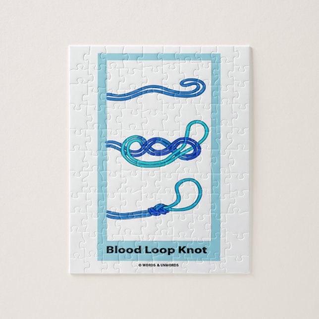 Blood Loop Knot (Knotology Knot Instruction) Jigsaw Puzzle (Vertical)