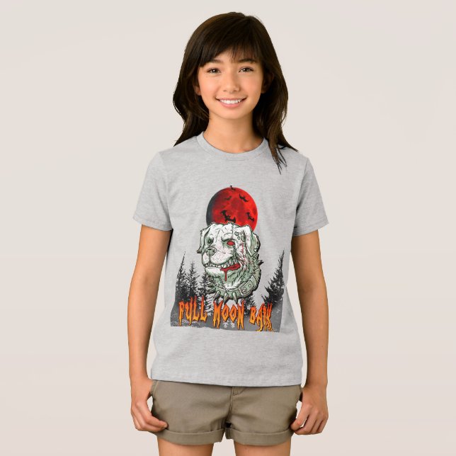 Blood Moon Bark – Zombie Dog Halloween Shirt (Front Full)