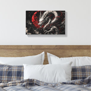 Blood Moon Dragon Canvas Print