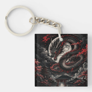 Blood Moon Dragon Key Ring
