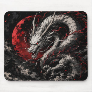 Blood Moon Dragon Mouse Pad