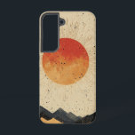 Blood Moon Horizon Phone Case<br><div class="desc">A fiery red moon hovers over dark mountains,  evoking an intense and mystical night-time landscape.</div>