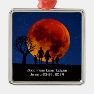Blood Moon Lunar Eclipse 2019 Metal Tree Decoration