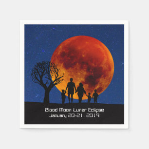 Blood Moon Lunar Eclipse 2019 Napkin