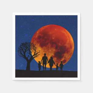 Blood Moon Lunar Eclipse Family Napkin
