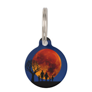 Blood Moon Lunar Eclipse Family Pet Tag