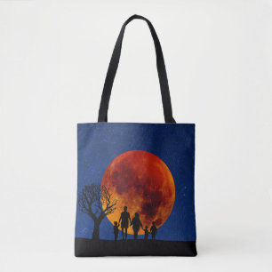 Blood Moon Lunar Eclipse Family Tote Bag