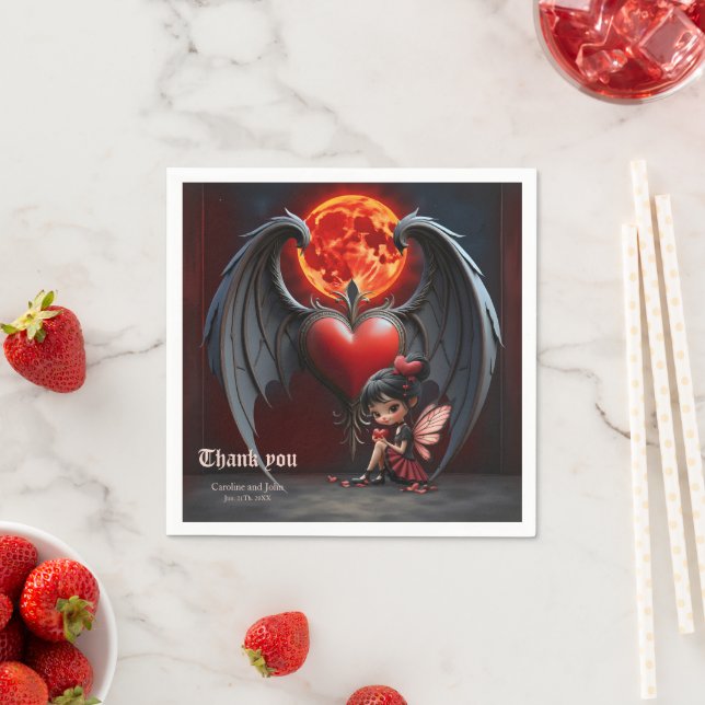 Blood Moon Valentine Fairy  Napkin (Insitu)