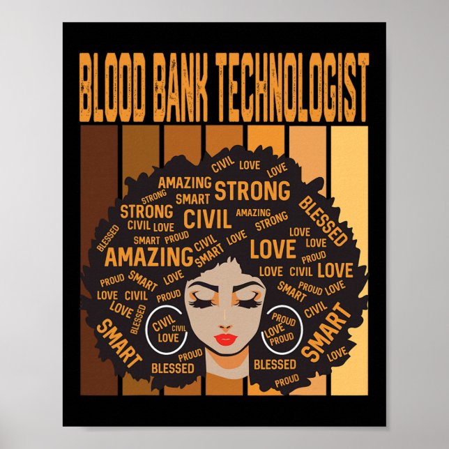 Blood Nk Technologist Powerful Black History Month Poster (Front)