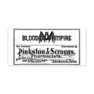 Blood of Vampire - Vintage Apothecary Label Rubber Stamp