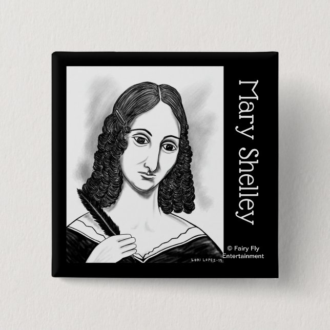 Blood On The Moon | Mary Shelley 15 Cm Square Badge (Front)