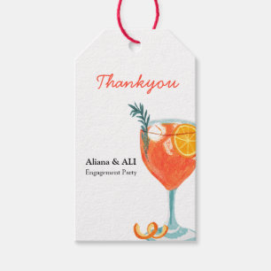 Blood orange cocktail Mexican Bridal Fiesta  Gift Tags