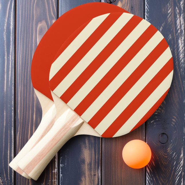 Blood Orange Polo Striping and Solid  Ping Pong Paddle (Creator Uploaded)